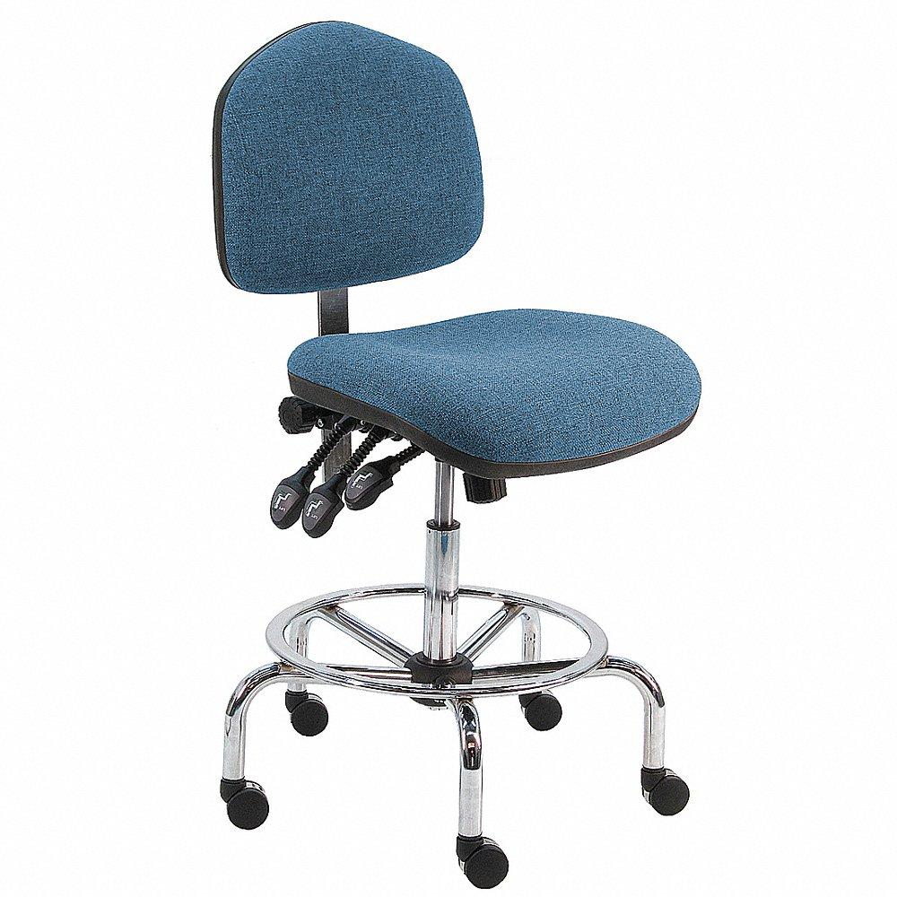 Task Chair, Blue, Fabric, 450 lbs. Capacity, Unassembled