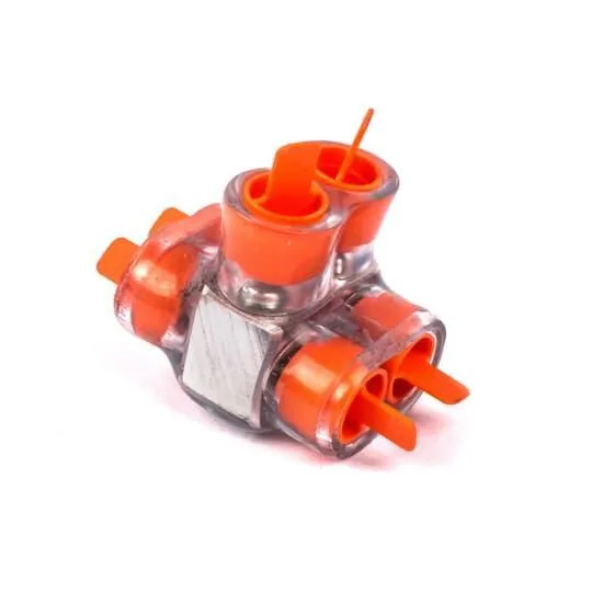 Multi-Tap Cable Block, 2-Way 2-Outlet Encapsulated Type, 90 Deg C Temp Range, 600 VAC, 25PK