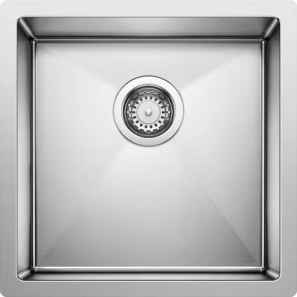 17 Inch W x 17 Inch L x 8 Inch H, Undermount, Stainless Steel, Precision R10 Bar Sink
