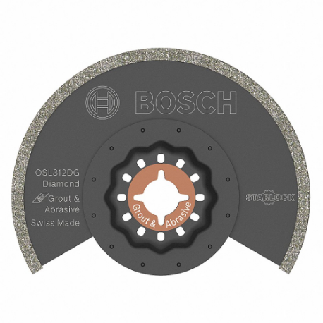 BOSCH OSL312DG Oscillating Tool Blade, 3 1/2 Inch Blade Width, 3 1/2 Inch Overall Length, Diamond Grit | CN9XTH 48XX05