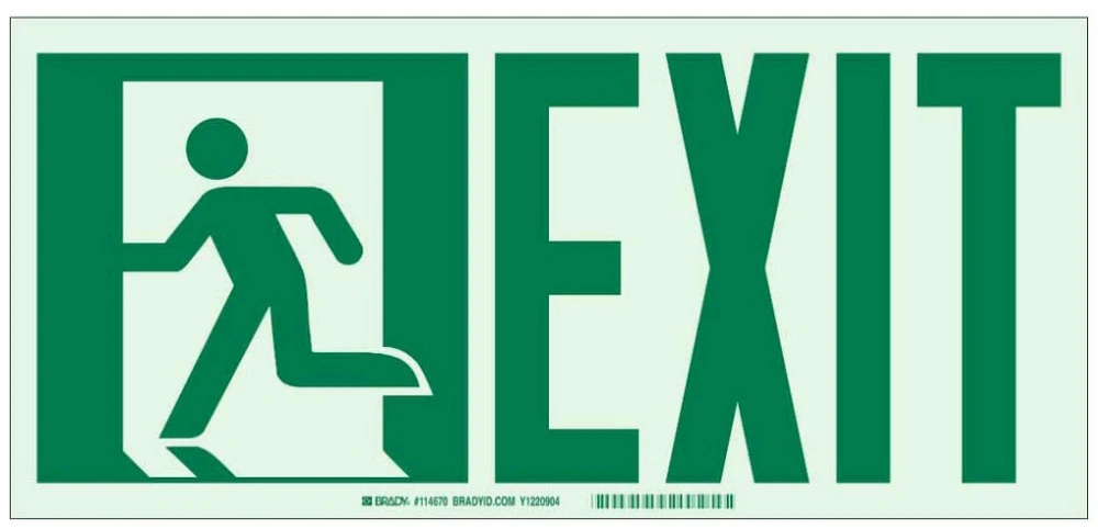 Exit Sign, 7 x 15 Inch Size