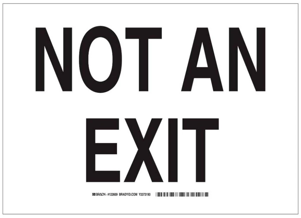 Exit Sign, 7 x 10 Inch, Premium Fiberglass