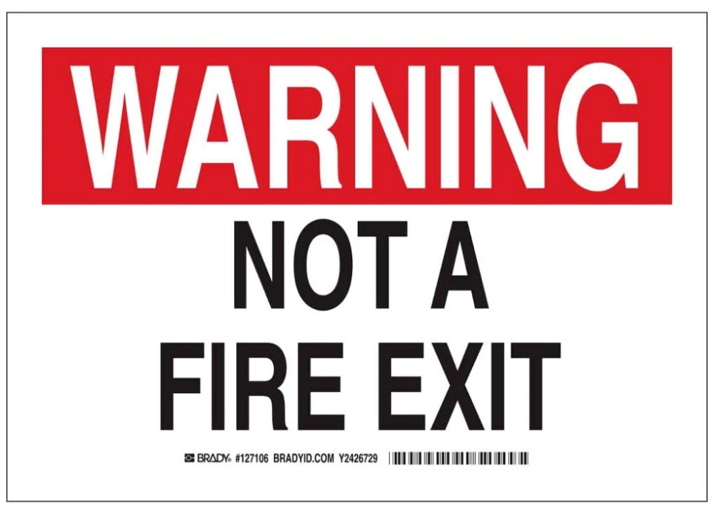 Fire Extinguisher Sign, 7 x 10 Inch, Black and Red/White
