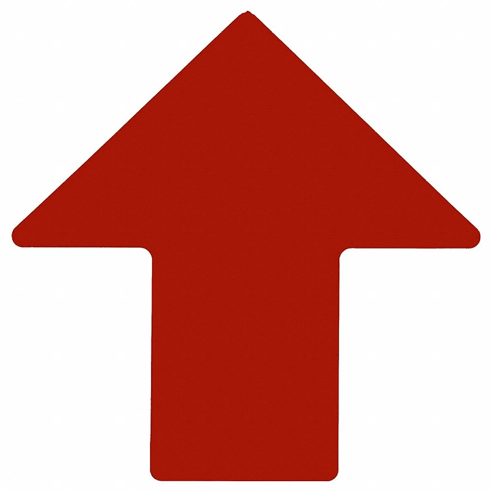 BRADY 175654 Floor Marking Tape, Arrow, Solid, Red, 4 X 10 Inch, 0.008 Inch Tape ThickBrady | CP2BQZ 806U69