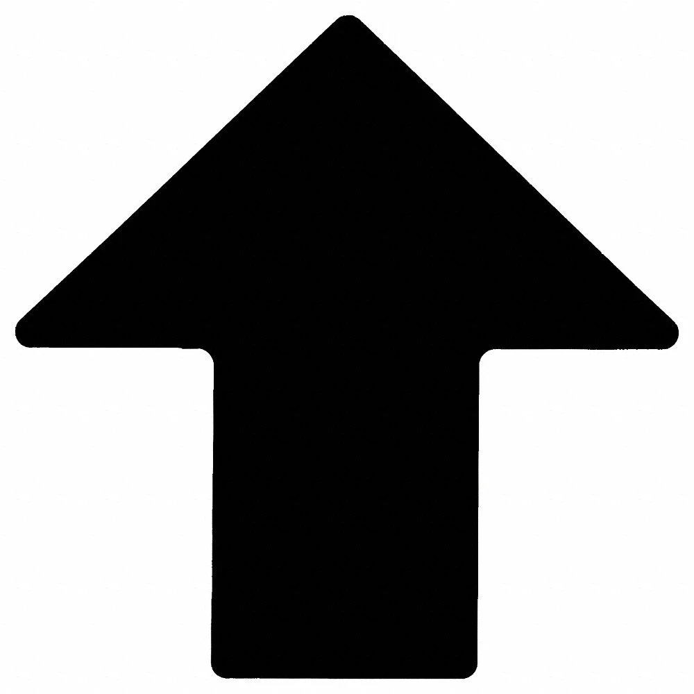 BRADY 175658 Floor Marking Tape, Arrow, Solid, Black, 4 X 10 Inch, 0.008 Inch Tape Thick, Brady, 25 PK | CP2BQT 806U73