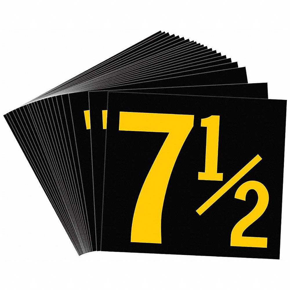 BRADY 50010 KVA Number Label 2-1/2 Inch Height Character PK25 | AG9KKK 20TC10