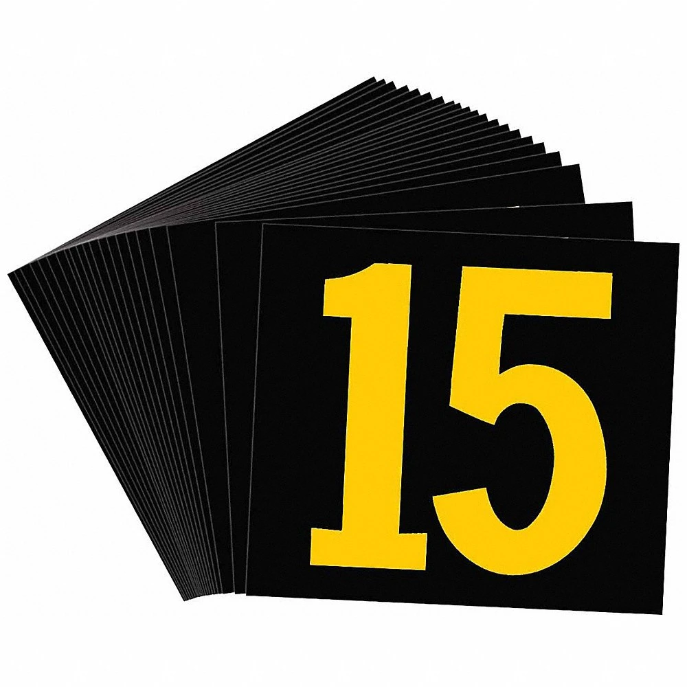 BRADY 50012 KVA Number Label 2-1/2 Inch Height Character PK25 | AG9KKM 20TC12