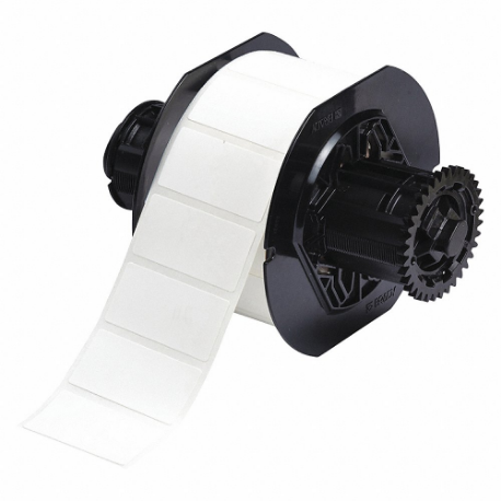 Precut Label Roll, Rectangle, 1 x 2 Inch Size, Cryogenic Autoclavable Polypropylene, White