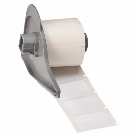 Label, 1 Inch Size x 1 3/8 in, 1 3/8 in, Polyester, White, 250 Labels