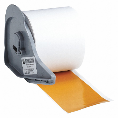 Continuous Label Roll, 2 Inch X 50 Ft, Vinyl, Ochre, Outdoor