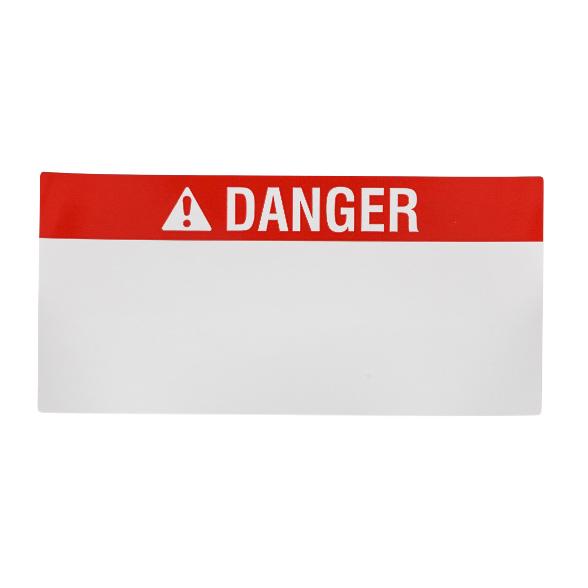 Pre-Cut Label, DANGER, 1 29/32 x 4 Inch, Vinyl, Black/Red on White, Outdoor, 100 Label