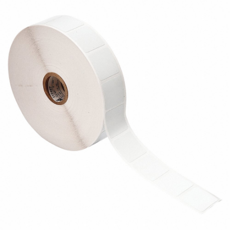 Precut Label Roll, Square, 1 x 1 Inch Size, Cryogenic Polyester, White