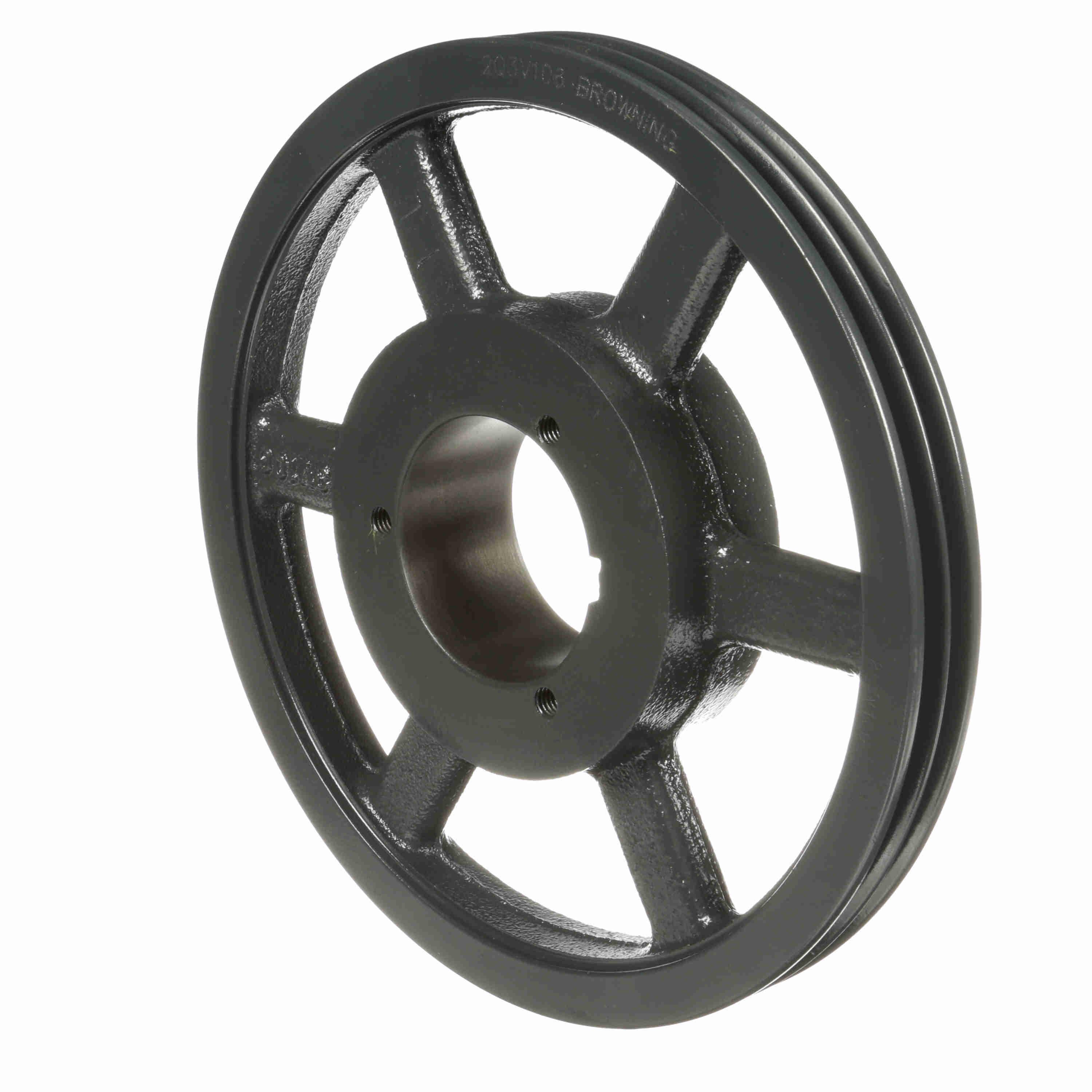 BROWNING 1060813 V-Belt Sheave, Multiple, Bushed Bore, 2 Groove, Cast Iron | AZ9JXQ 2Q3V106