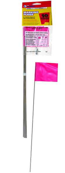Flaga fluorescencyjna, czerwona, rozmiar 15 cali, 10 sztuk