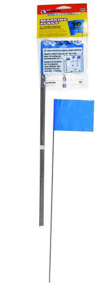 Bandera de marcado fluorescente, azul, tamaño de 15 pulgadas, 10 piezas