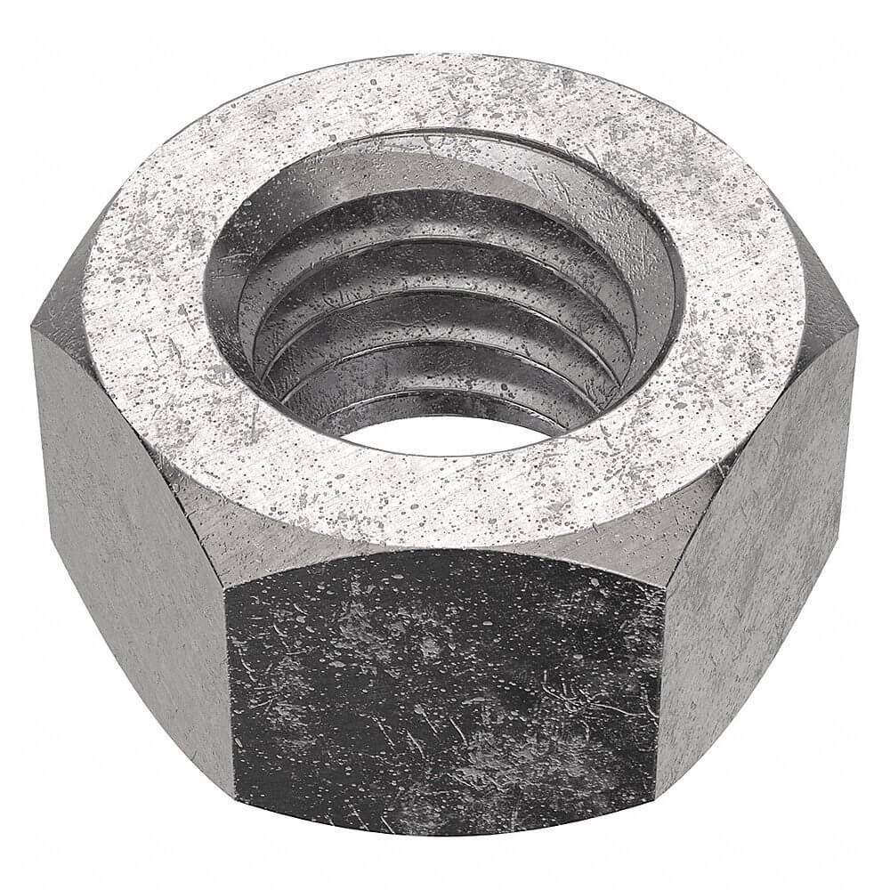 Hex Nut, 1/2-13 Size, Grade 316 Stainless Steel, Plain