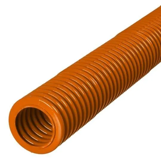 Plenum-Gard Corrugated Conduit, -4 To 104 Temp Range, Non-Metallic Standard Wall, Orange, 250PK