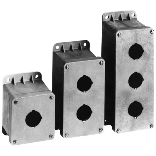 Circuit Safe Pushbutton Enclosure, Non-Metallic Type, 3.13 X 2.81 X 3 Inch Panel Size, 12PK