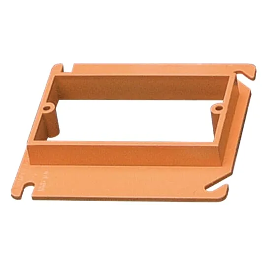 Mud Ring, Non-Metallic Type, Orange, PVC, 3.5 Cu-In Capacity, 1/2 Inch Raised, 20PK