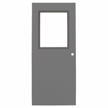 Half Glass Steel Door with Glass, Half Glass, 3Mortise, 84 Inch Door Opening Height