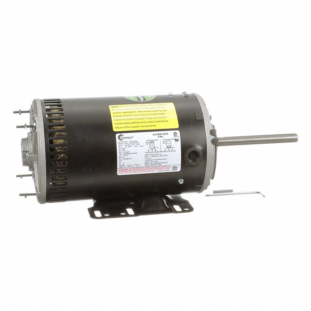 Condenser Fan Motor, Lug Mount, Open Air-Over, 1 1/2 HP, 1140/950 Nameplate RPM, 1 Speed