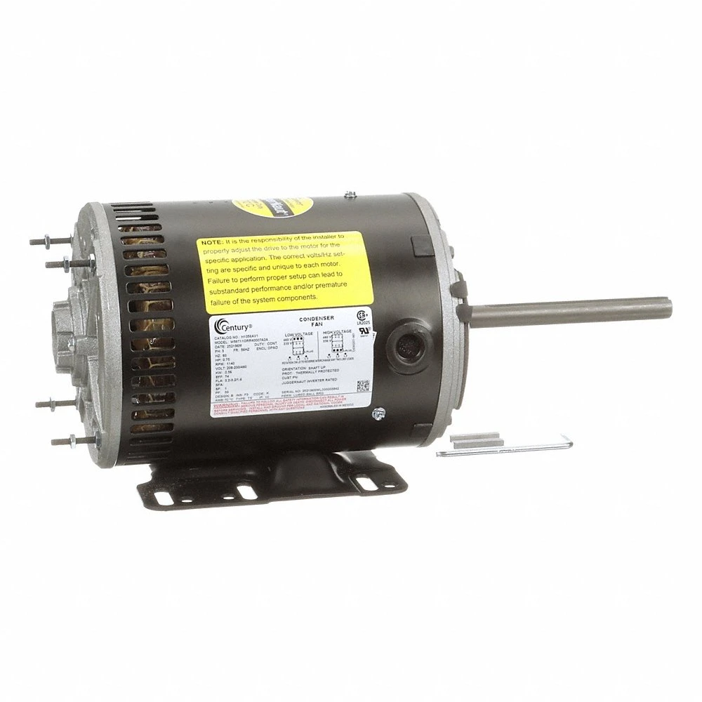 Condenser Fan Motor, Lug Mount, Open Air-Over, 3/4 HP, 1140 Nameplate RPM, 1 Speed, Auto