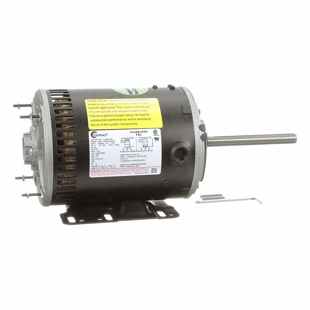 Condenser Fan Motor, Lug Mount, Open Air-Over, 3/4 HP, 1140 Nameplate RPM, 1 Speed, Auto