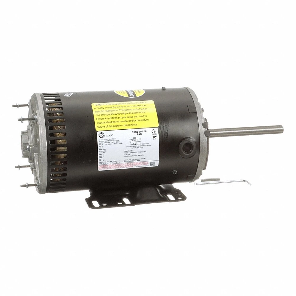 Condenser Fan Motor, Lug Mount, Open Air-Over, 1 HP, 850 Nameplate RPM, 1 Speed, 575V AC