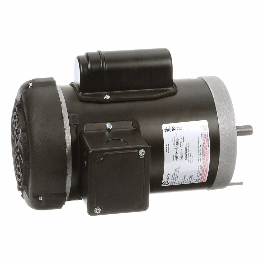 General Purpose Motor, 1 Ph, 1 HP, 115/208-230V AC, 56C Frame Size, 1725 RPM, 60 hz