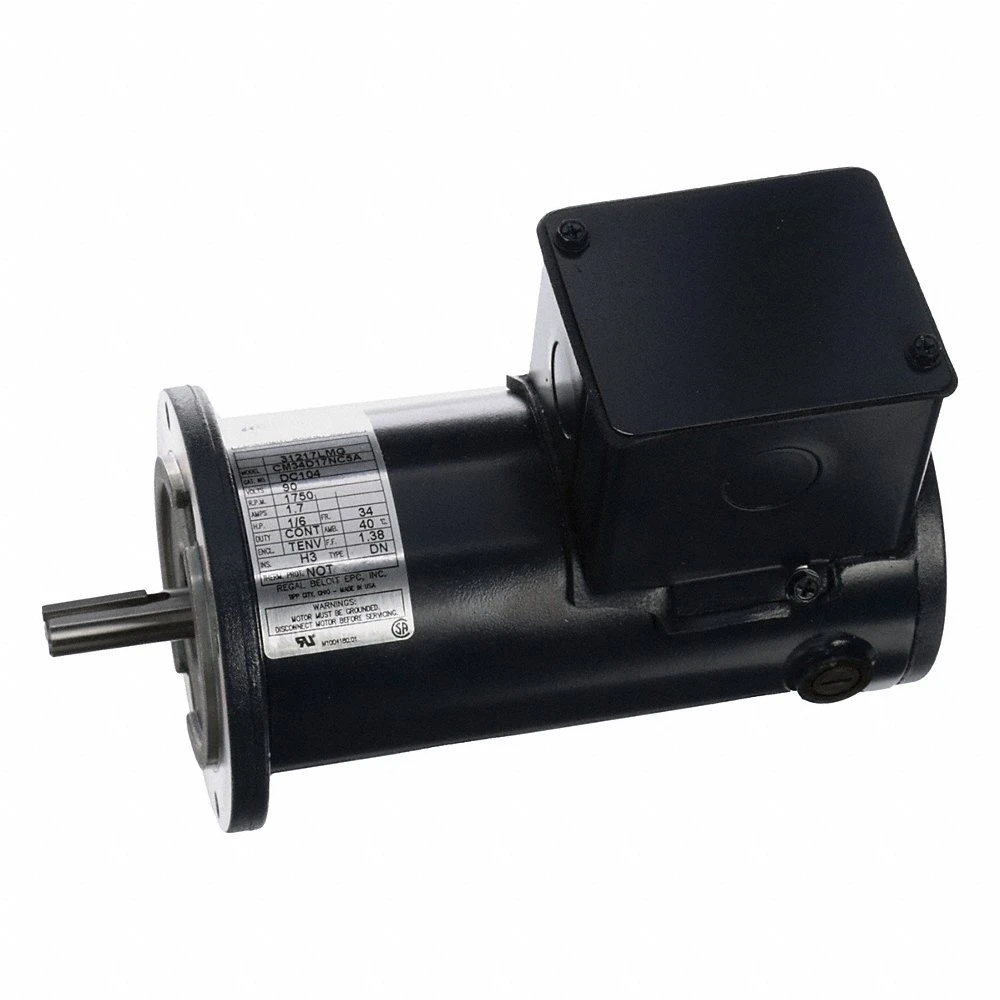 DC Permanent Magnet Motor, 1/6 HP, 1750 RPM, 34 Frame, Face/Base Mounting, 90V DC
