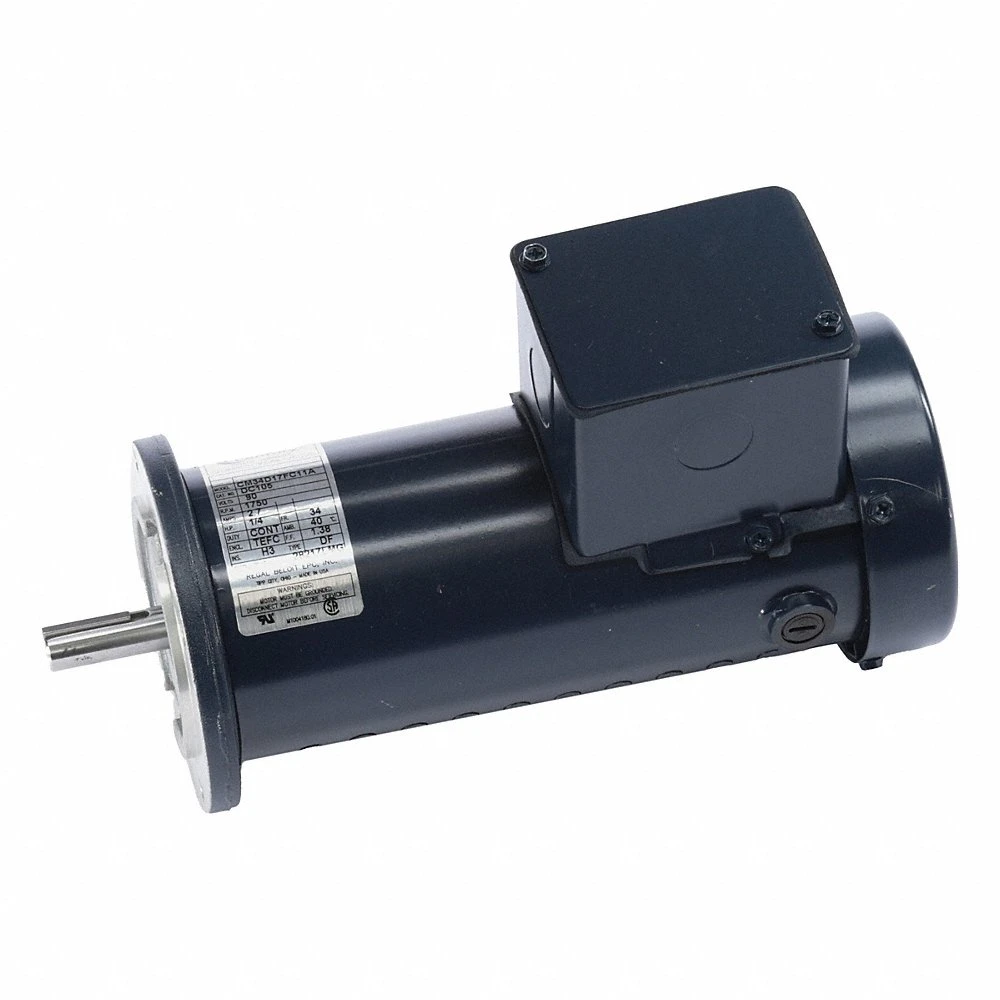 DC Permanent Magnet Motor, 1/4 HP, 1750 RPM, 34 Frame, Face/Base Mounting, 90V DC