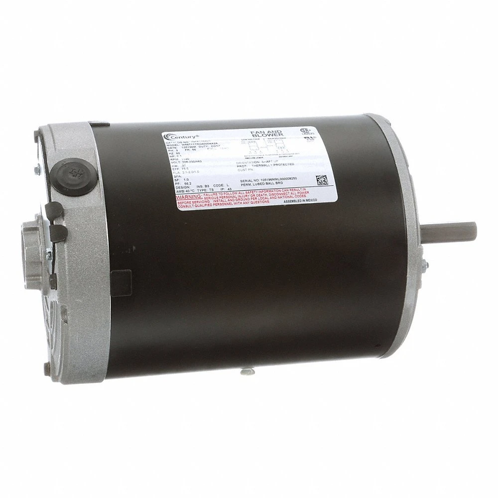 Condenser Fan Motor, Totally Enclosed Air-Over, 1/2 HP, 1140 Nameplate RPM, 1 Speed, Auto
