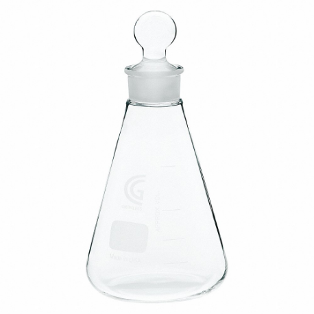 Erlenmeyer Flask, 125 Ml Labware Capacity - Metric, Type I Borosilicate Glass, 50 To 125Ml