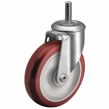 General Purpose Threaded Stem Caster, 3 Inch Wheel Dia, 250 lb, 5 1/2 Inch Mounting Height