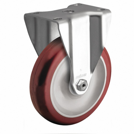 標準平板腳輪，直徑 5 英寸，高度 6 3/16 英寸，旋轉，聚烯烴，C