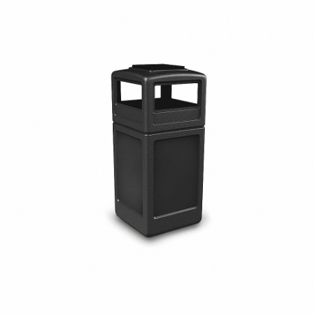 Waste Container, AsHeightray Dome, 42 gal, Blk