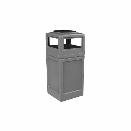 Waste Container, AsHeightray Dome, 42 gal, Gry