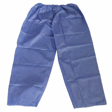 Disposable Pants, Polypropylene, Medium Duty, Serged Seam, Blue, Condor, 2Xl/3Xl, 25 PK