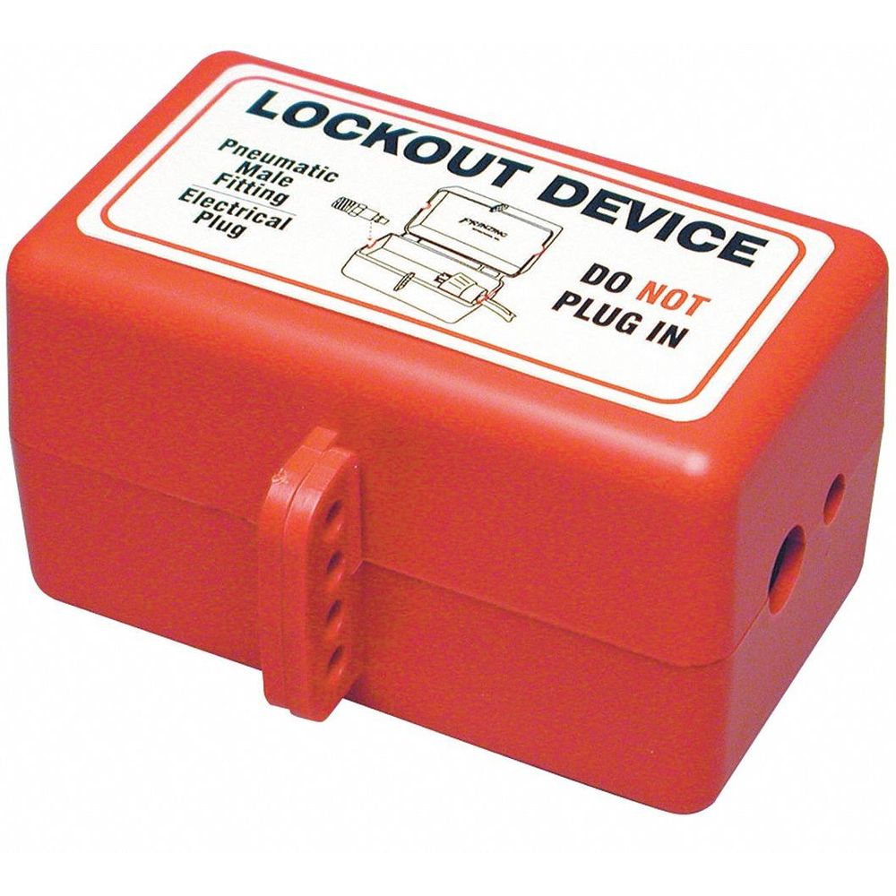 Plug Lockout, Polystyrene, 110/220/550 Voltage, 3-1/2 Inch Max. Cord Dia.