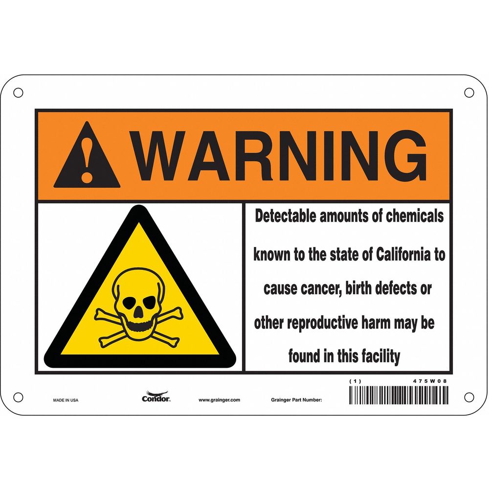 Safety Sign, 7 x 10 Inch Size