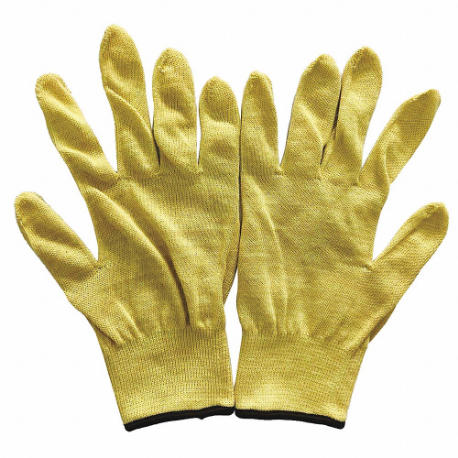 Cut-Resistant Gloves, S, Uncoated, Dipped, Ansi Abrasion Level 1, Yellow, 1 Pr