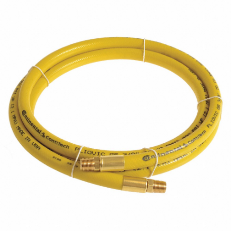 Tubo dell'aria, diametro interno del tubo da 3/8 pollici, giallo, ottone 1/4 pollici Mnpt X ottone 1/4 pollici Mnpt