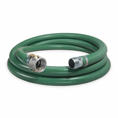 Water Suction and Discharge Hose, 4 Inch Heightose Inside Dia, 55 psi, Green
