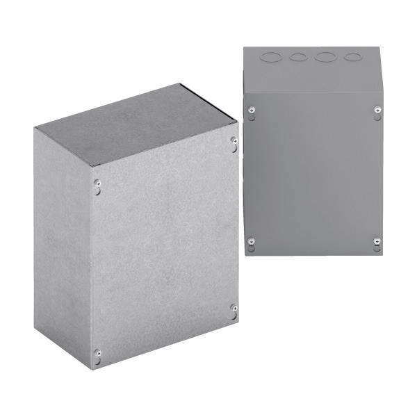 Caja de conexiones, tipo 1, tamaño de 24 x 4 x 30 pulgadas, tapa roscada, acero al carbono