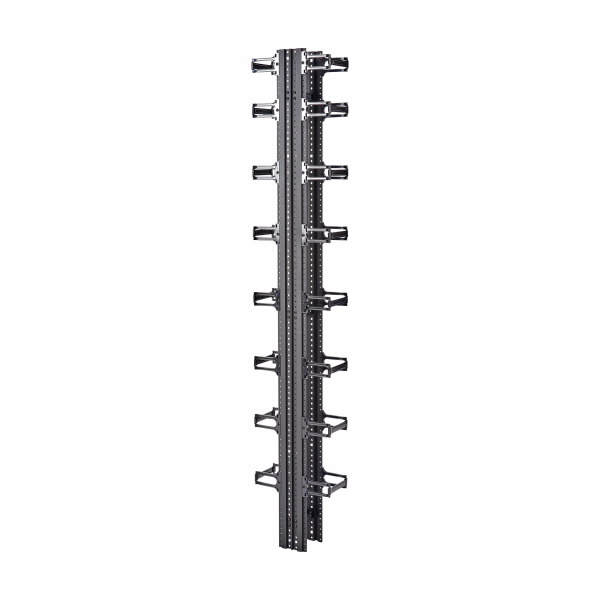 Vertical Cable Manager, 84.875 x 7 x 3.625 tommer, aluminium, sølv