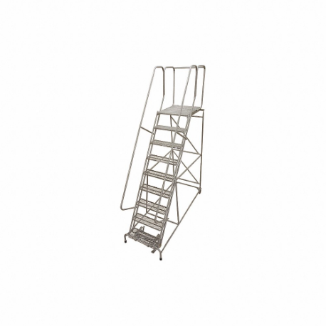 Rolling Ladder, 90 Inch Platform Height, 30 Inch Platform Dp, 24 Inch Platform Width
