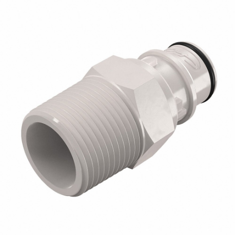 Quick Disconnect, Polysulfone, 3/4 Inch Pipe Size, Insert x Npt, Flow-Through