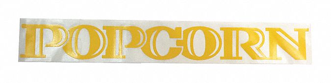 CRETORS 2414 Decal Popcorn, Red Top, Yellow Letters | CF2KBR 41RG13