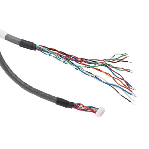 Cable de codificador, conector de 18 pines a cable flexible, blindado, par trenzado, longitud de cable de 3 pies