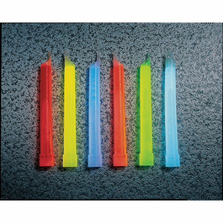 High Intensity Lightstick, 6 Inch Length, 1/2 hr Duration, Red, 10 Pack